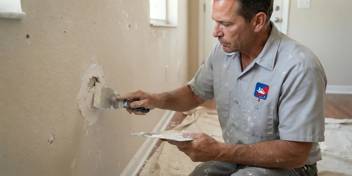 Tampa House Painters completing interior wall work in a Tampa home