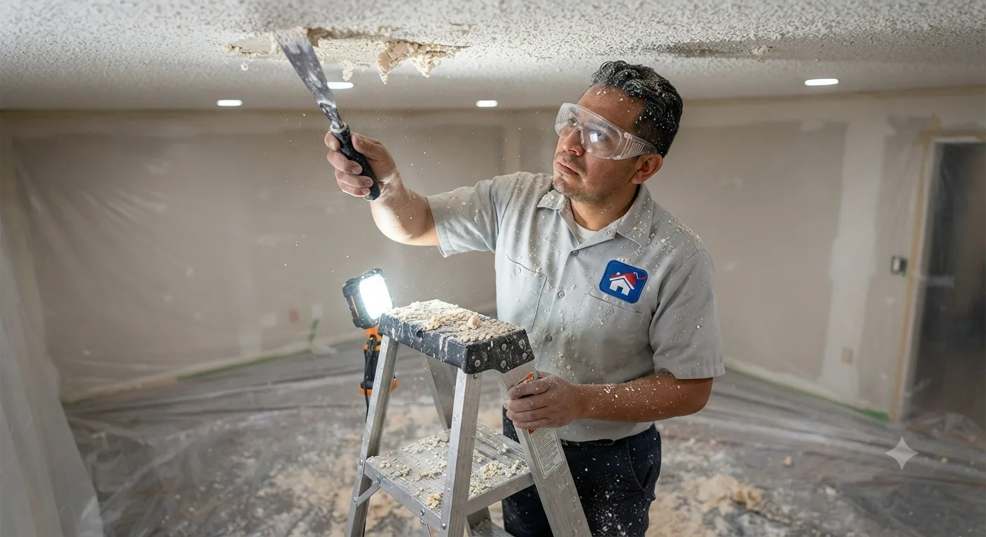 Interior ceiling and wall painting project in Tampa